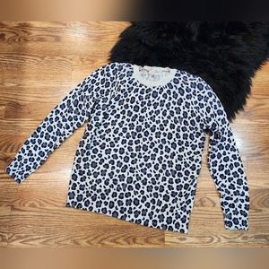 Boden 100% Cotton Animal Print Pullover Sweatshirt Women's Size L